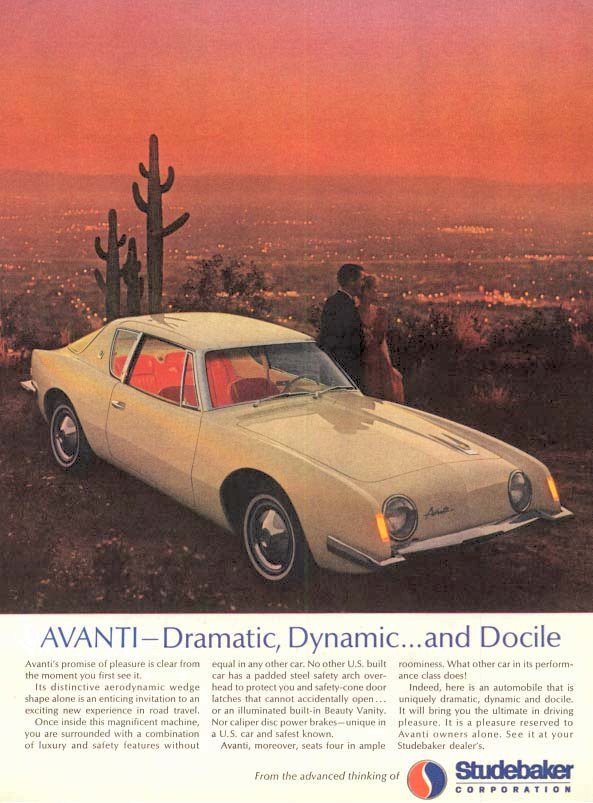 1963 Avanti Auto Advertising